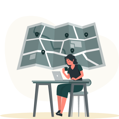 Carte ou plan indiquant l’emplacement du cabinet à Amiens, symbolisant la localisation et l’accès facile.